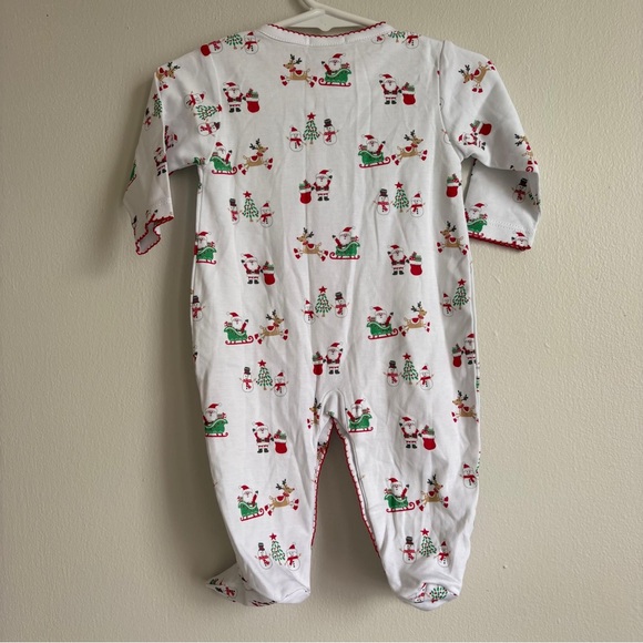 Kissy Kissy White Bodysuit with Red and Green Accents Size 3-6 - Picture 2 of 3